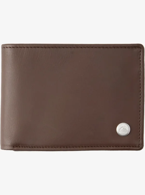 Quiksilver Wallets | Under $50>Mac Tri-Fold Leather Wallet - CHOCOLATEBROWN