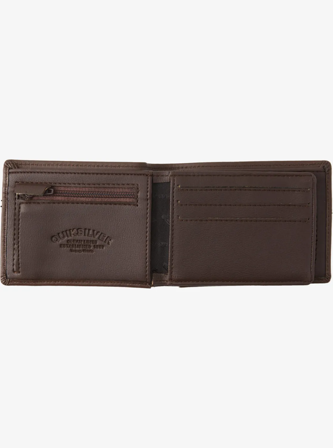 Quiksilver Wallets | Under $50>Mac Tri-Fold Leather Wallet - CHOCOLATEBROWN