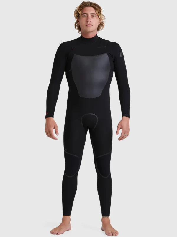 Quiksilver Wetsuits>3/2 Marathon Sessions Chest-Zip Wetsuit BLACK