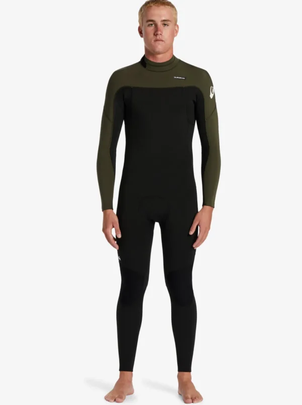 Quiksilver Wetsuits>3/2mm Everyday Sessions Back Zip Wetsuit BLACK/ASH