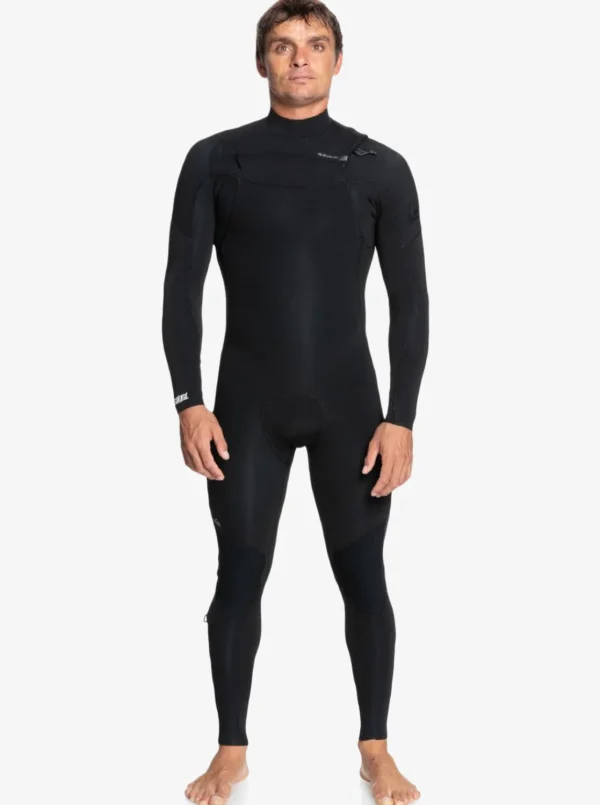 Quiksilver Wetsuits>5/4/3mm Everyday Sessions Chest Zip Wetsuit BLACK