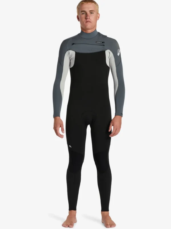 Quiksilver Wetsuits>3/2mm Everyday Sessions Chest Zip Wetsuit BLACK/ASH