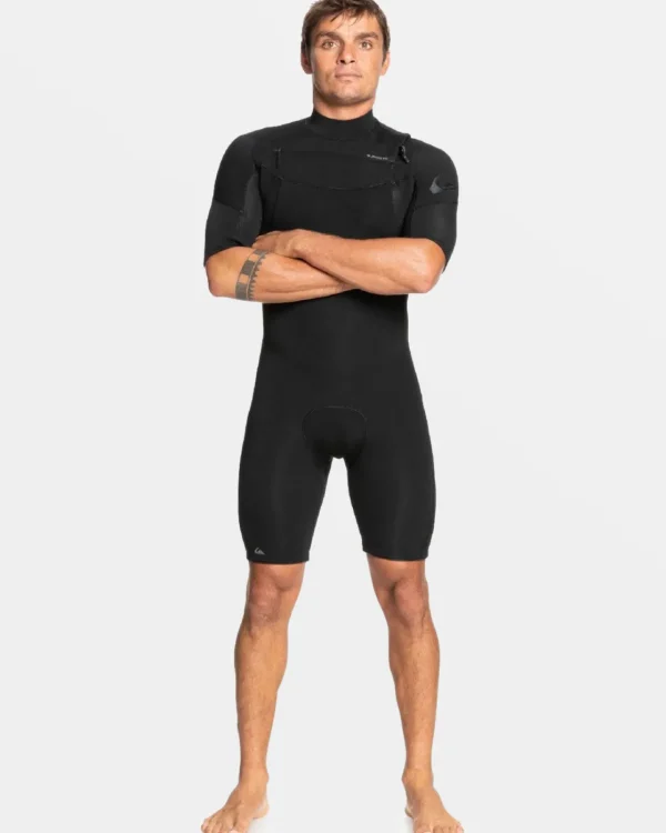 Quiksilver Wetsuits>2/2mm Everyday Sessions Short Sleeve Spring Suit BLACK