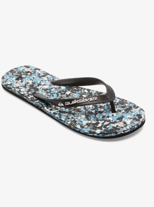 Quiksilver Sandals>Molokai Recycled Flip-Flops BLACK/BLUE/BLUE