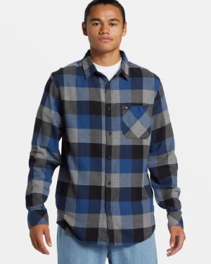 Quiksilver Shirts & Polos | Under $100>Motherfly Long Sleeve Flannel ESTATEBLUEMOTHERFLY