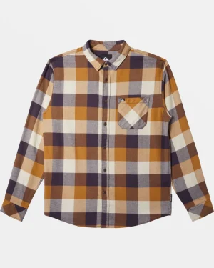 Quiksilver Shirts & Polos | Under $100>Motherfly Long Sleeve Flannel BONEBROWNMOTHERFLYFLANNEL