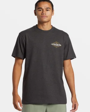 Quiksilver Tees>Omni Sign T-Shirt CHARCOALHEATHER