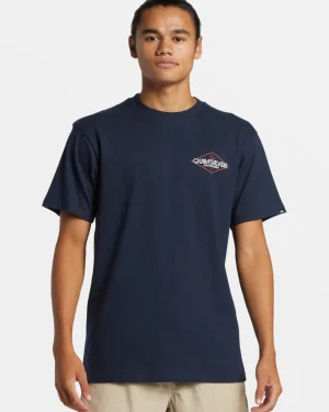 Quiksilver Tees>Omni Sign T-Shirt DARKNAVY