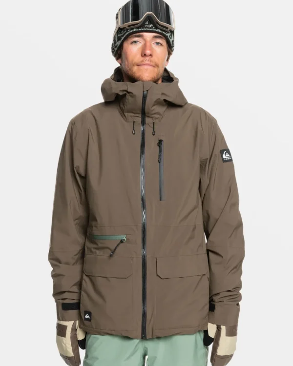 Quiksilver Snow Jackets>Quest Stretch 20K Snow Jacket CANTEEN