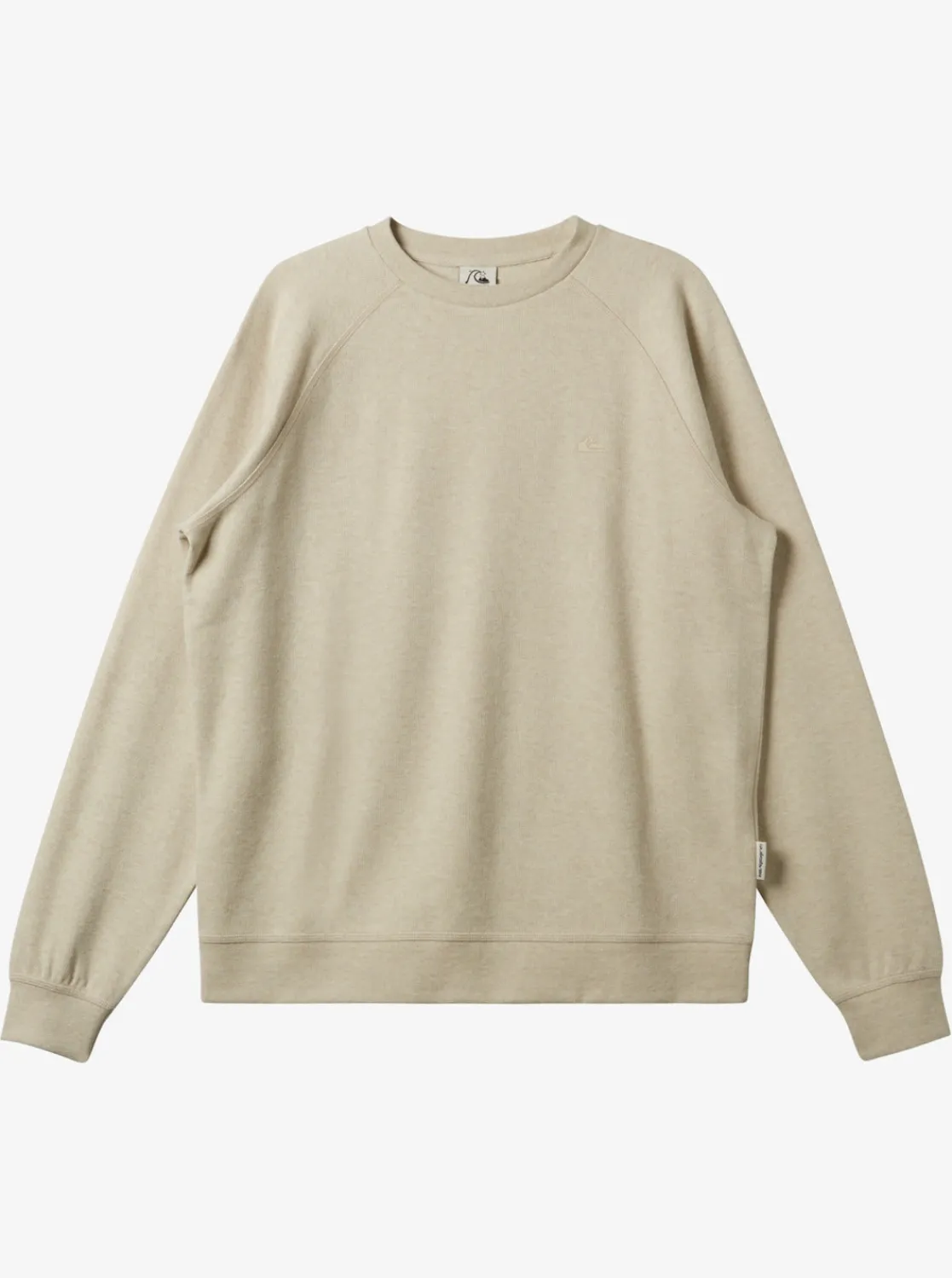 Quiksilver Sweatshirts & Hoodies>Raglans Knit Crew Neck Sweatshirt OYSTERWHITEHEATHER