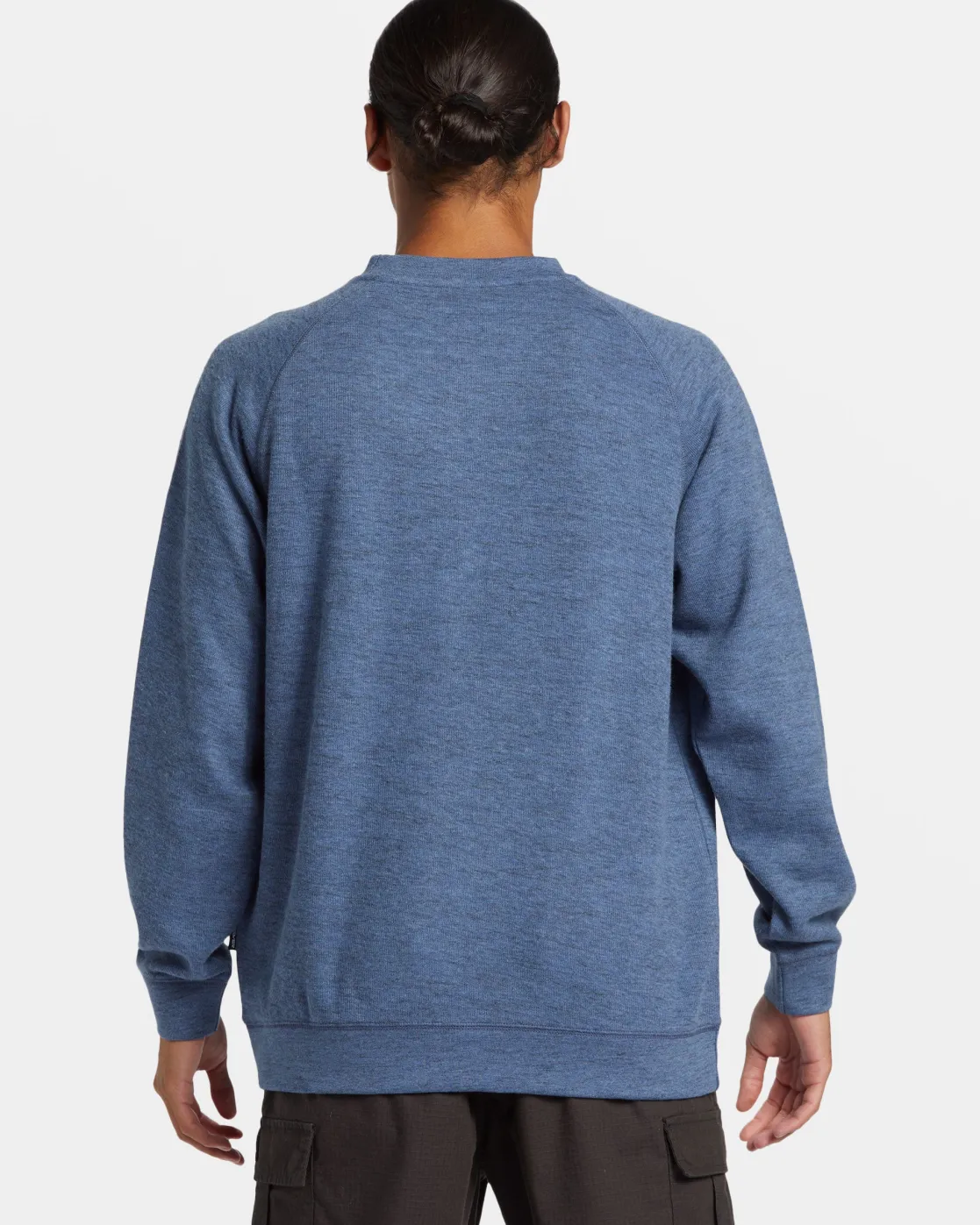 Quiksilver Sweatshirts & Hoodies | Under $100>Raglans Knit Crew Neck Sweatshirt NEBULASBLUEHEATHER