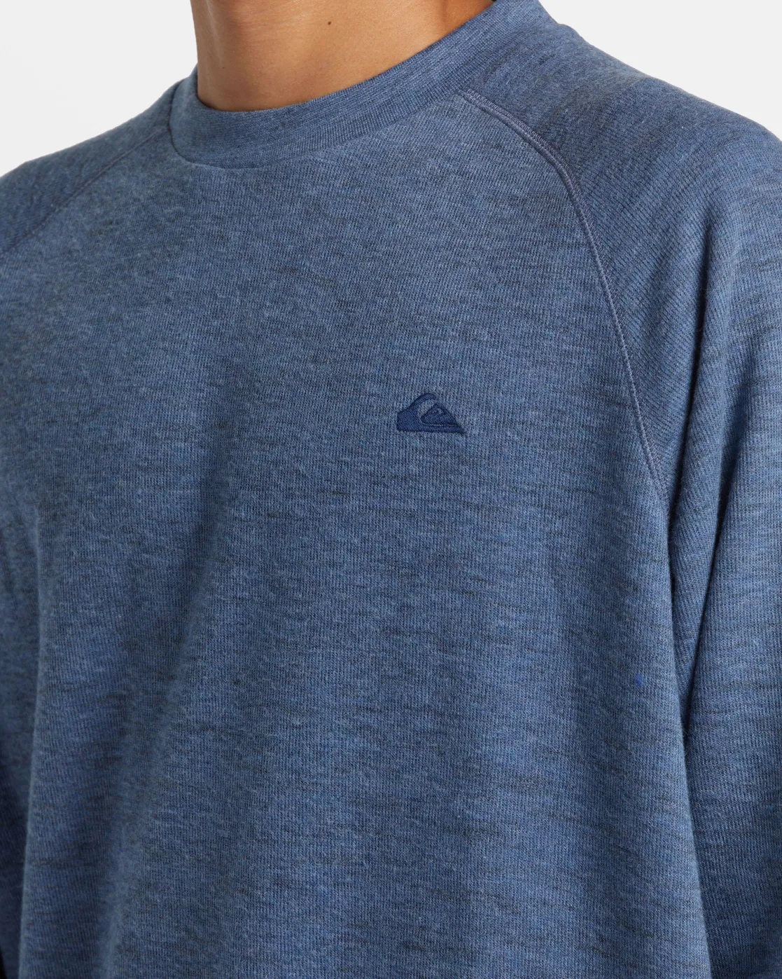 Quiksilver Sweatshirts & Hoodies | Under $100>Raglans Knit Crew Neck Sweatshirt NEBULASBLUEHEATHER