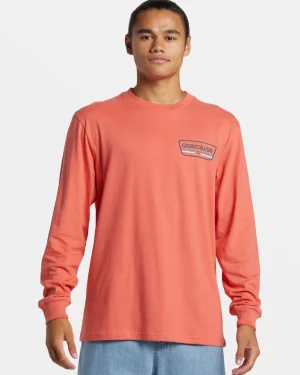 Quiksilver Tees>Range Life Long Sleeve T-Shirt SPICEDCORAL