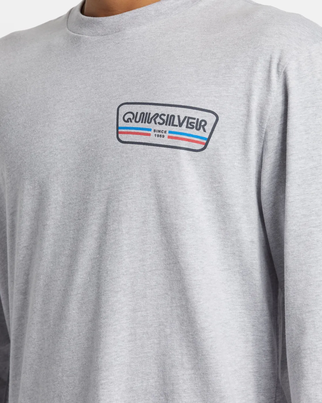 Quiksilver Tees>Range Life Long Sleeve T-Shirt ATHLETICHEATHER