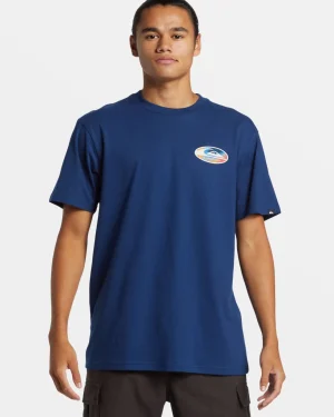 Quiksilver Tees>Retro Link T-Shirt ESTATEBLUE