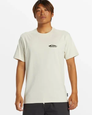 Quiksilver Tees>Retro Rocker T-Shirt - SILVERBIRCH