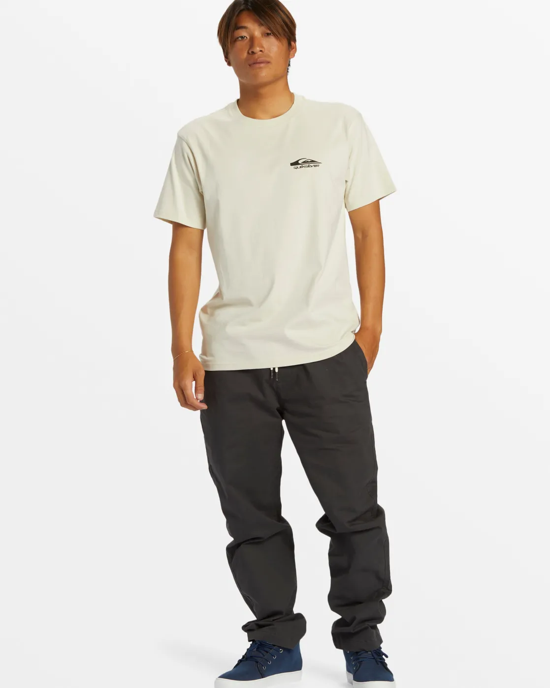 Quiksilver Tees>Retro Rocker T-Shirt - SILVERBIRCH