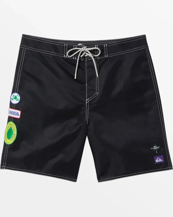 Quiksilver Shorts & Amphibians>Rick Griffin Nylon 18.5'' Boardshorts BLACK