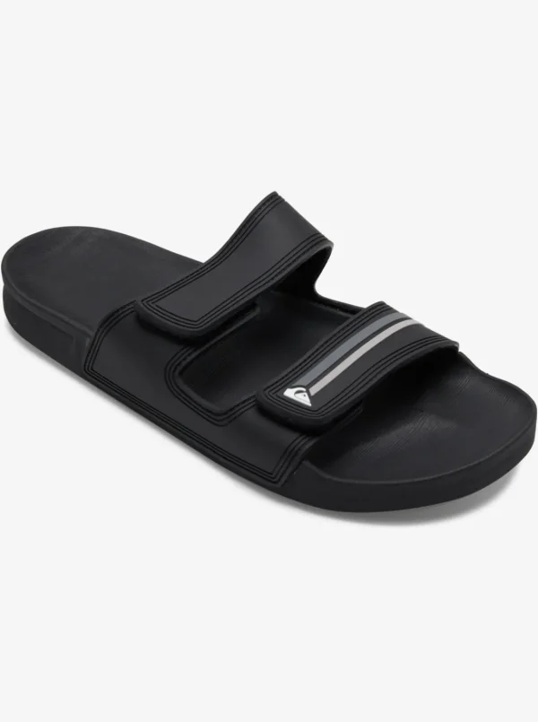 Quiksilver Sandals>Rivi Double Adjust Sandals BLACK/GREY/BLACK