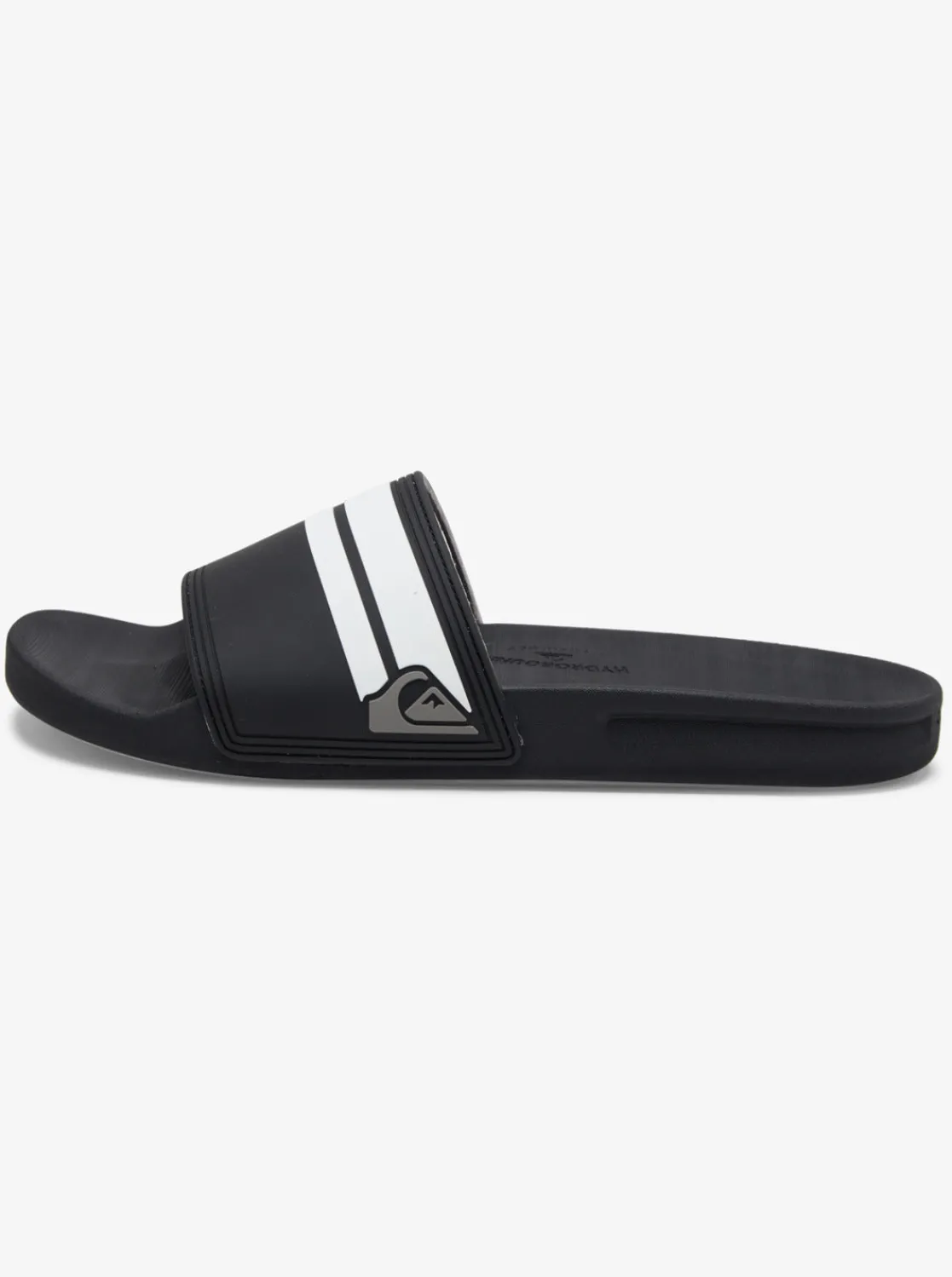Quiksilver Sandals>Rivi Slides BLACK/BLACK/WHITE