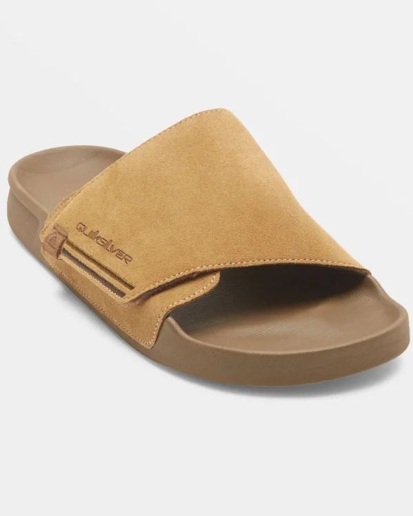 Quiksilver Sandals>Rivi Suede Slide Sandals TAN1