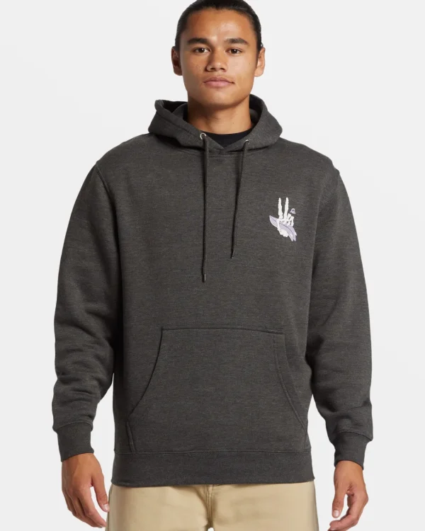Quiksilver Sweatshirts & Hoodies>Rockin Hoodie CHARCOALHEATHER