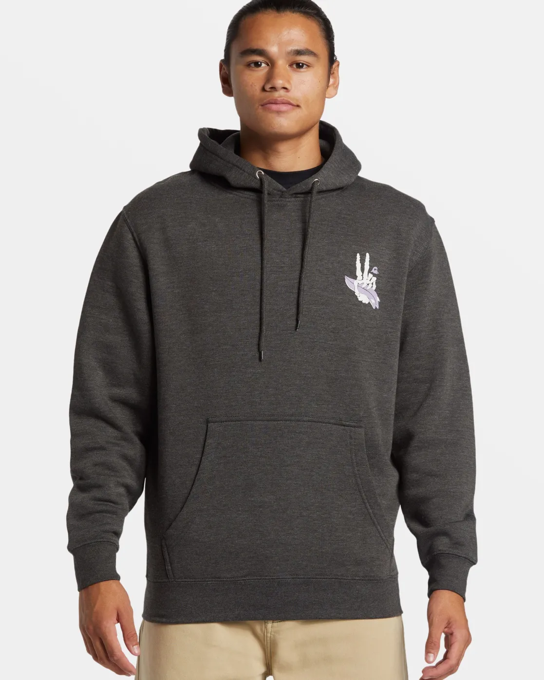Quiksilver Sweatshirts & Hoodies>Rockin Hoodie CHARCOALHEATHER