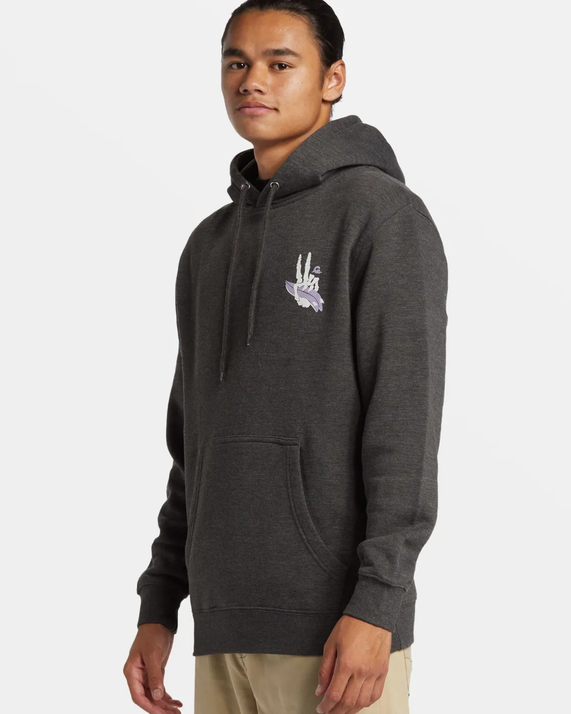 Quiksilver Sweatshirts & Hoodies>Rockin Hoodie CHARCOALHEATHER