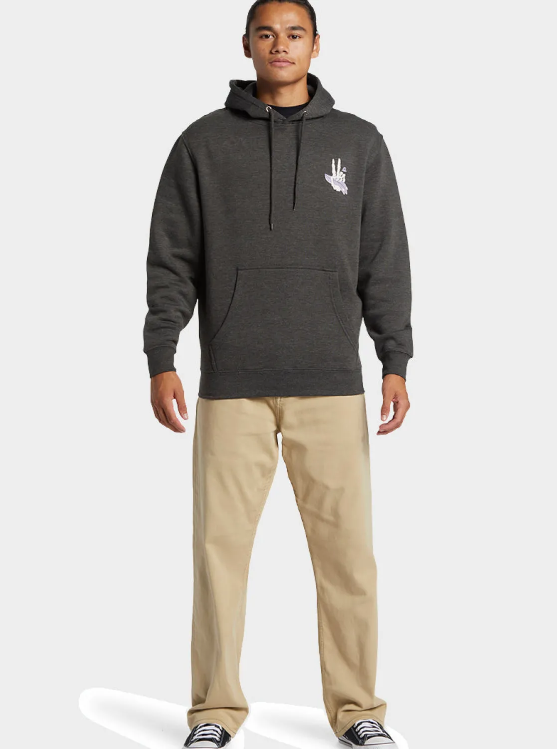 Quiksilver Sweatshirts & Hoodies>Rockin Hoodie CHARCOALHEATHER