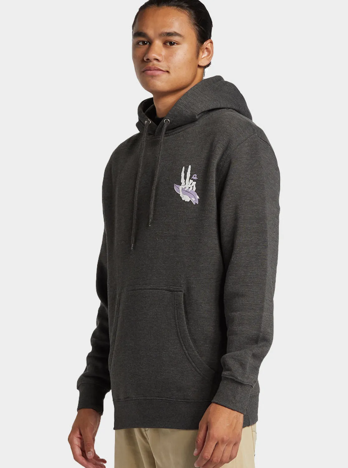 Quiksilver Sweatshirts & Hoodies>Rockin Hoodie CHARCOALHEATHER