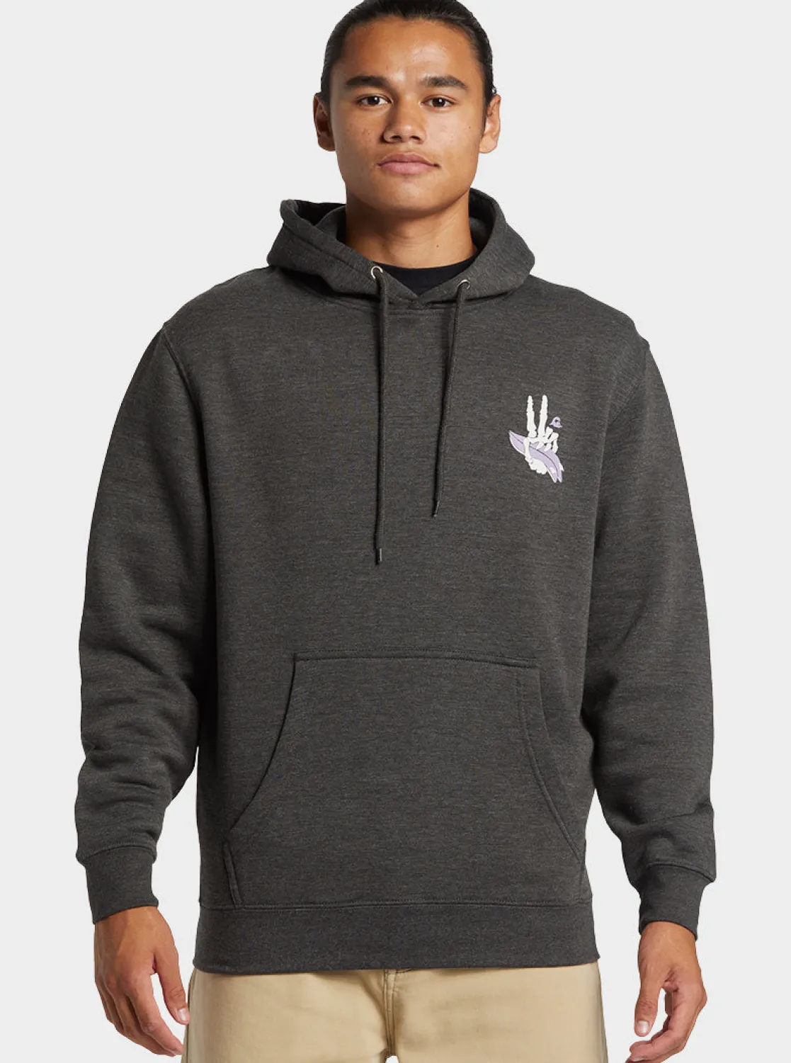 Quiksilver Sweatshirts & Hoodies>Rockin Hoodie CHARCOALHEATHER
