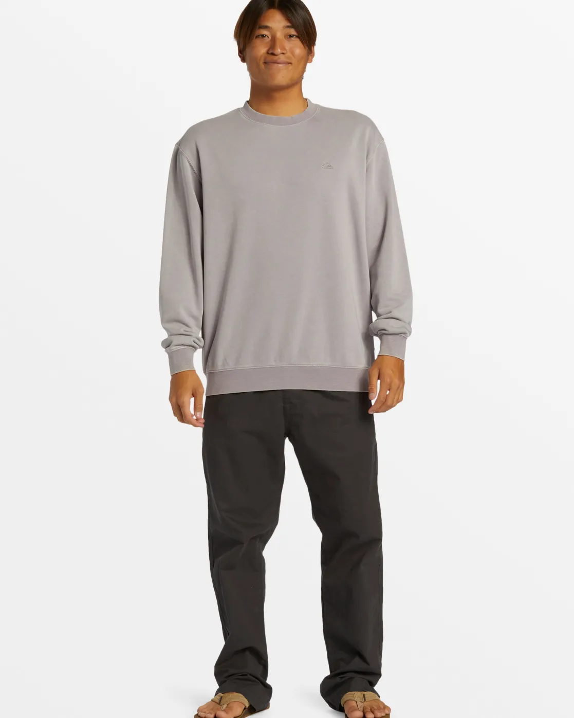 Quiksilver Sweatshirts & Hoodies>Salt Water Crew Neck Sweatshirt MINIMALGRAY