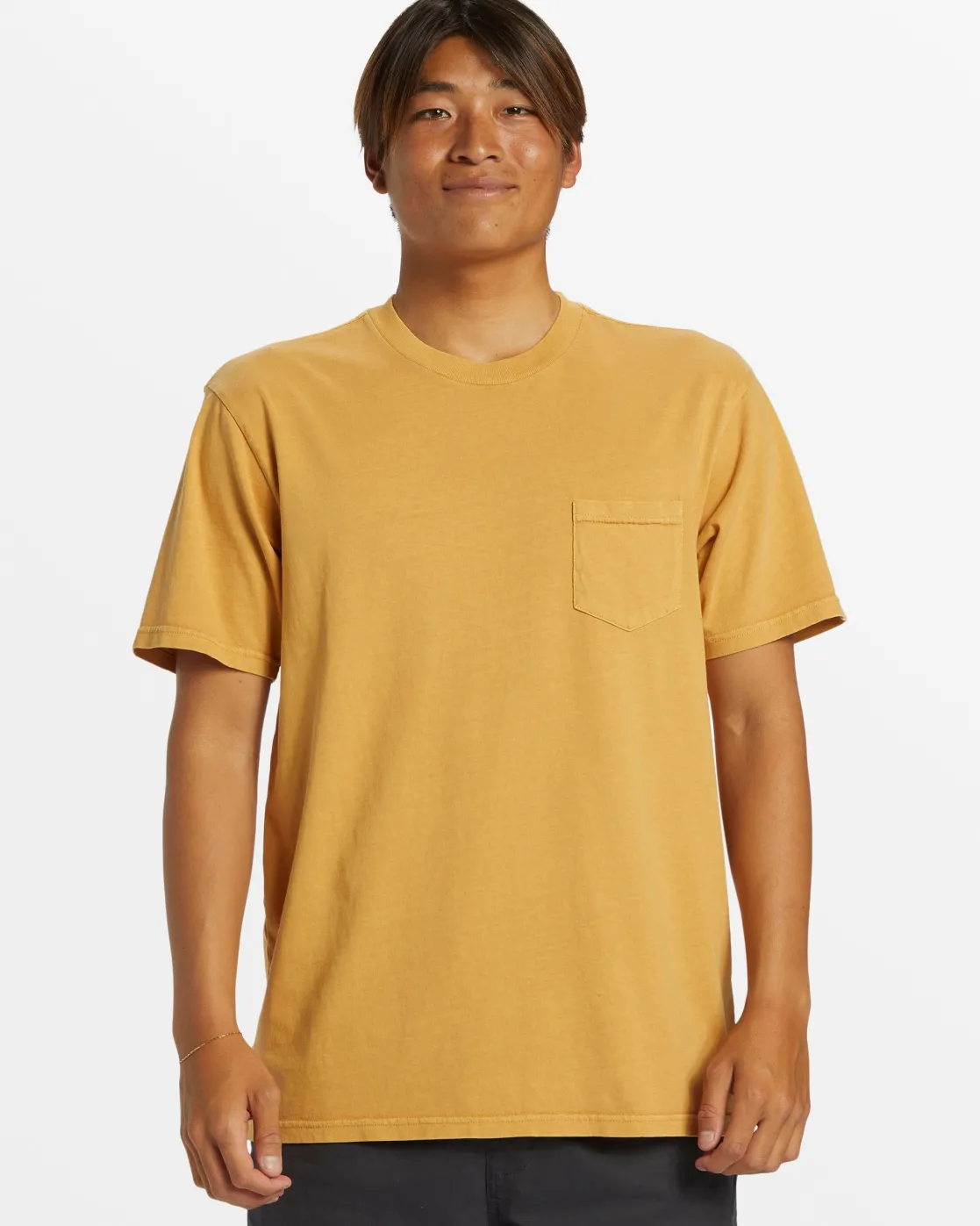 Quiksilver Tees>Salt Water Pocket Tee T-Shirt MUSTARD