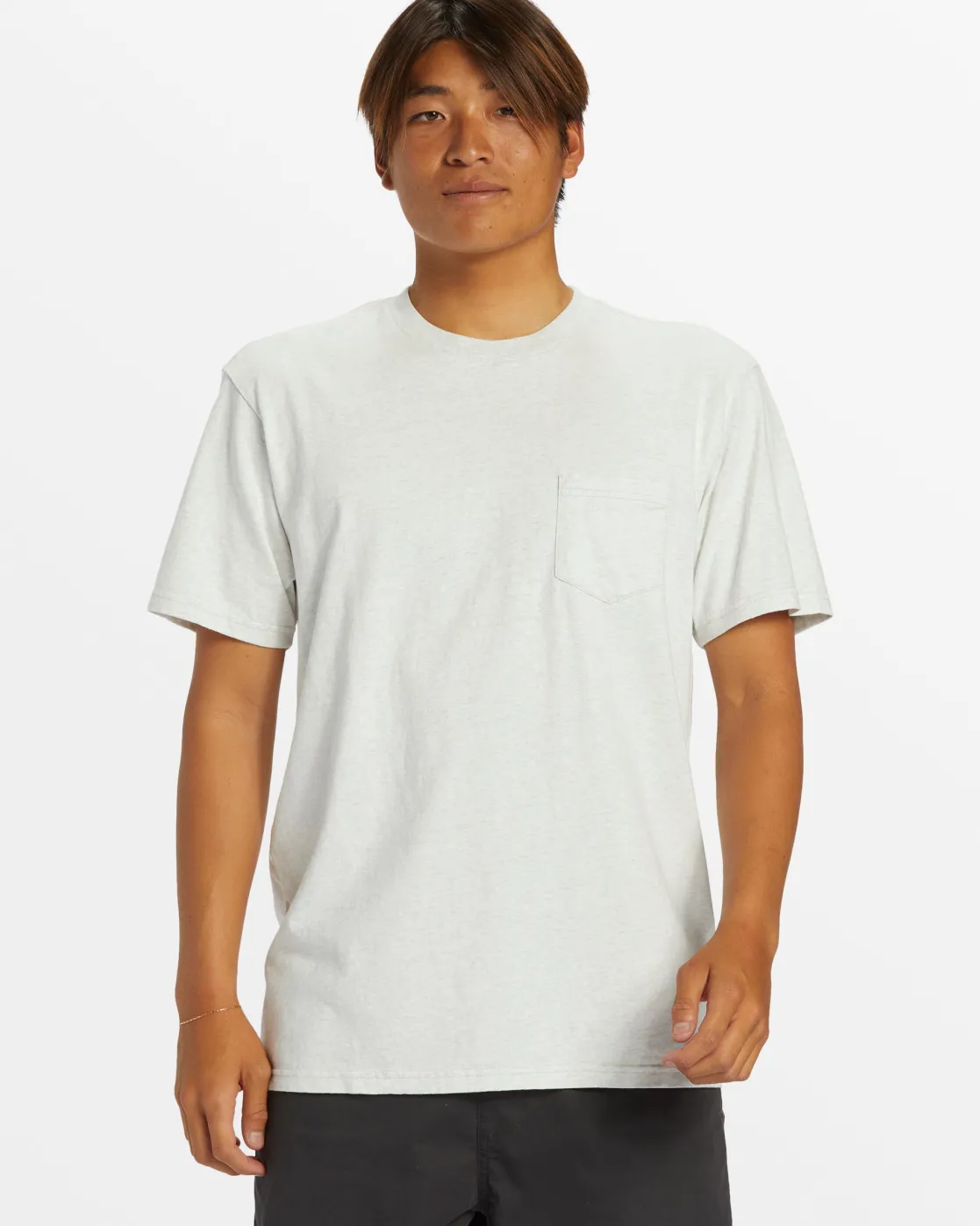 Quiksilver Tees>Salt Water Pocket Tee T-Shirt SNOWHEATHER