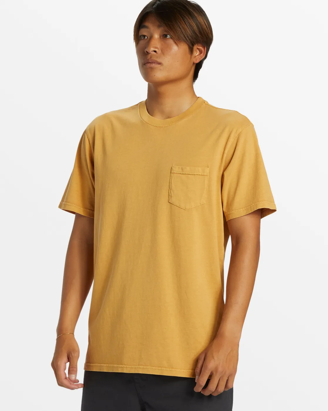 Quiksilver Tees>Salt Water Pocket Tee T-Shirt MUSTARD