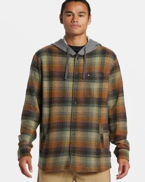 Quiksilver Shirts & Polos | Under $100>Sandbar Long Sleeve Flannel Shirt GRAPELEAFSANDBARHOODEDFLAN