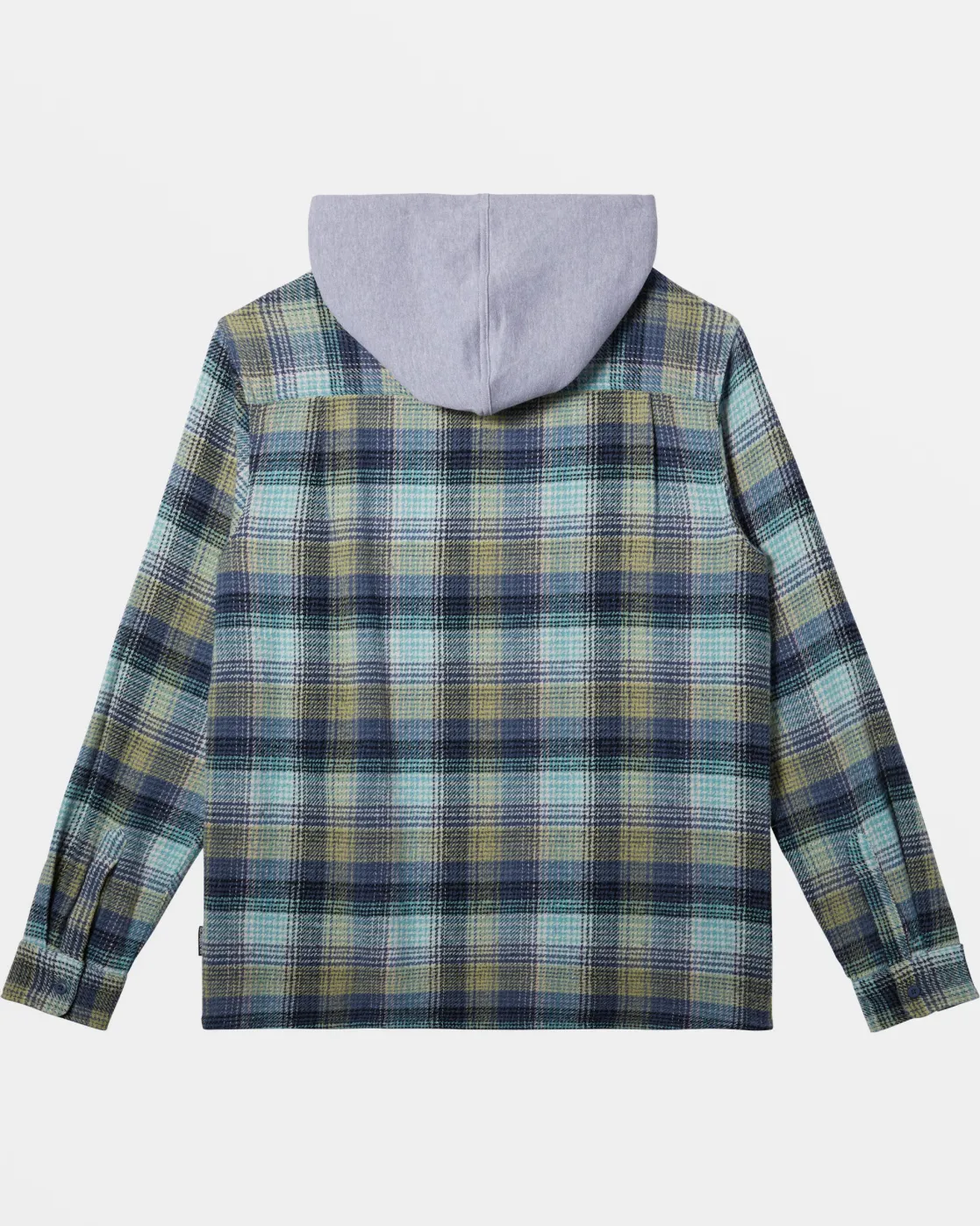 Quiksilver Shirts & Polos | Under $100>Sandbar Long Sleeve Flannel Shirt VINTAGEBLUESANDBARHOODEDFL