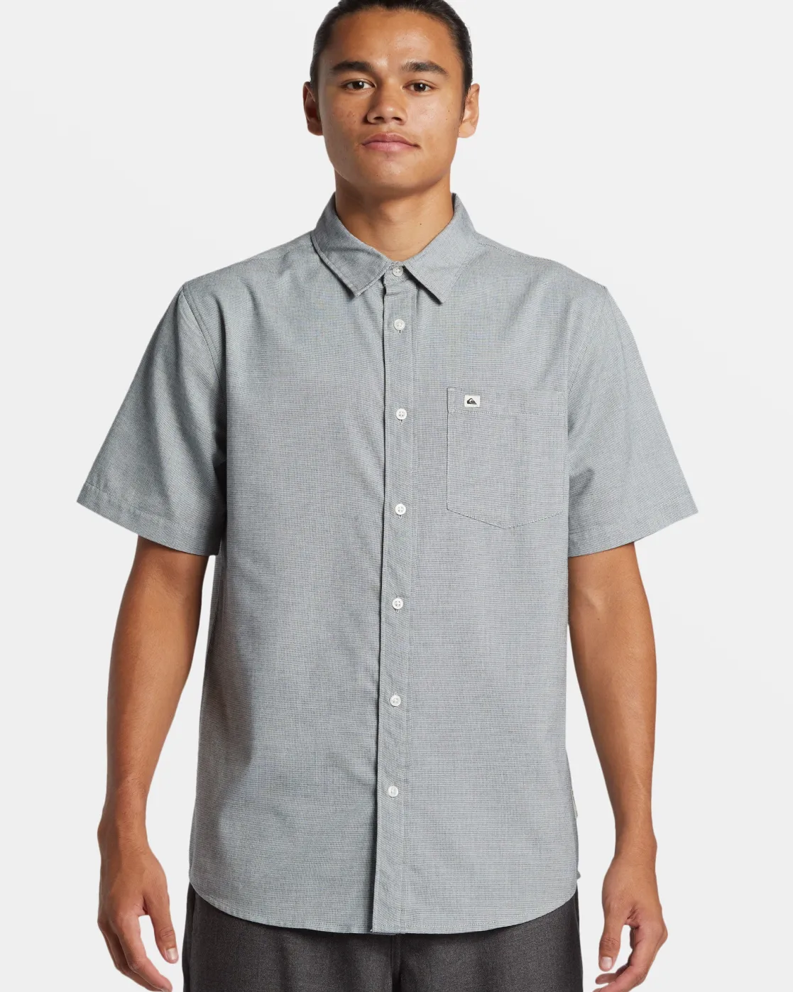 Quiksilver Shirts & Polos>Shoreline Classic Short Sleeve Shirt WHITEMARBLEHEATHER