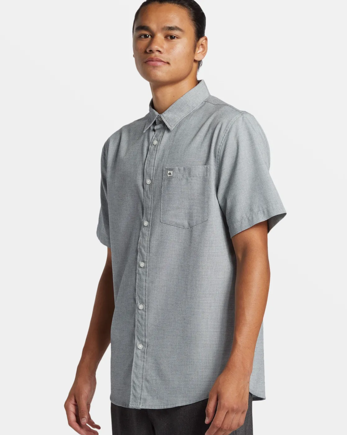 Quiksilver Shirts & Polos>Shoreline Classic Short Sleeve Shirt WHITEMARBLEHEATHER