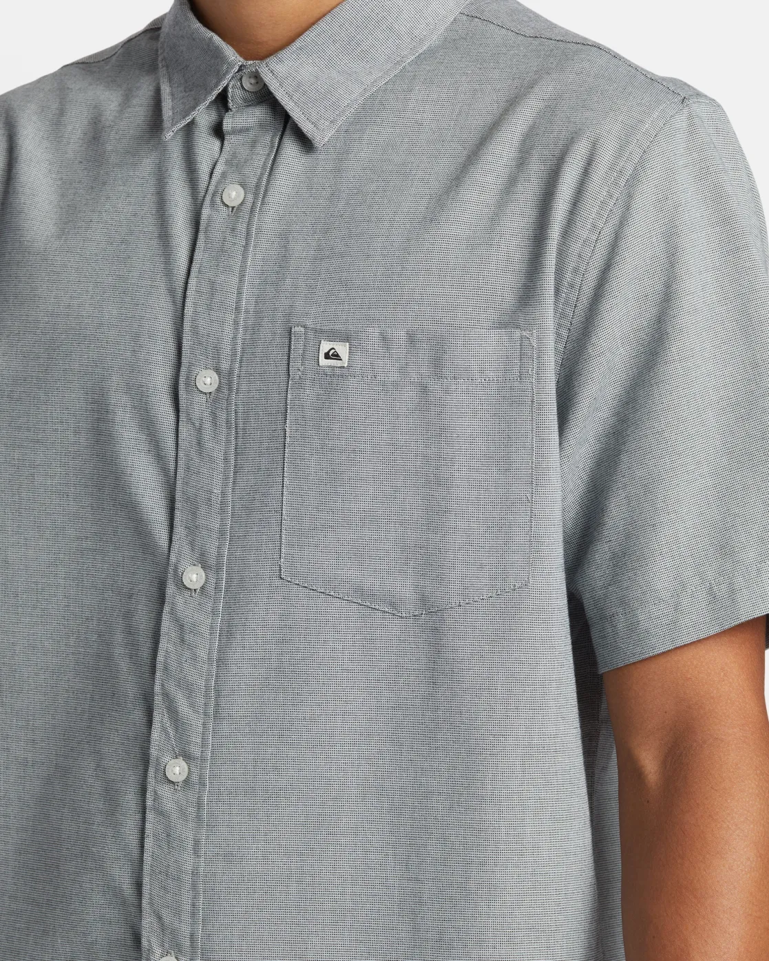 Quiksilver Shirts & Polos>Shoreline Classic Short Sleeve Shirt WHITEMARBLEHEATHER
