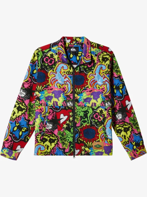 Quiksilver Jackets>Snyc Cotton Zip-Up Jacket BLACK