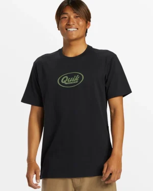 Quiksilver Tees>Speedy Script T-Shirt BLACK