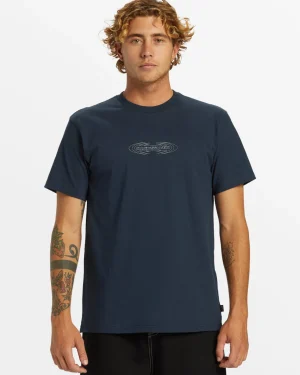 Quiksilver Tees>Spikes Oversized T-Shirt - DARKNAVY