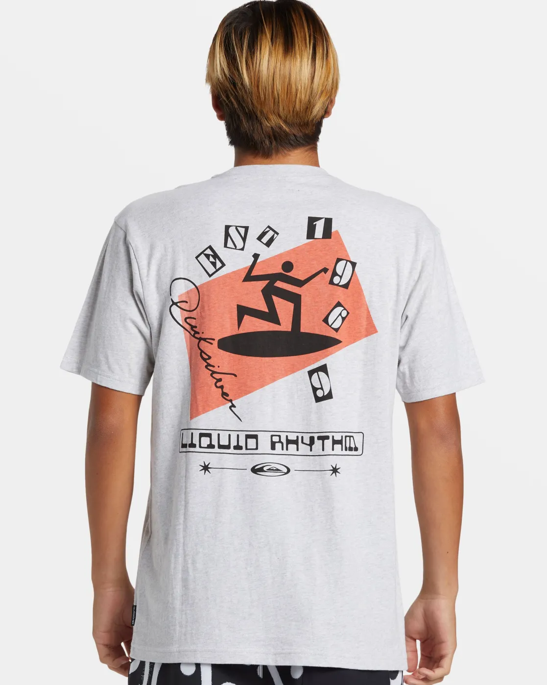 Quiksilver Tees>Surfer T-Shirt SNOWHEATHER
