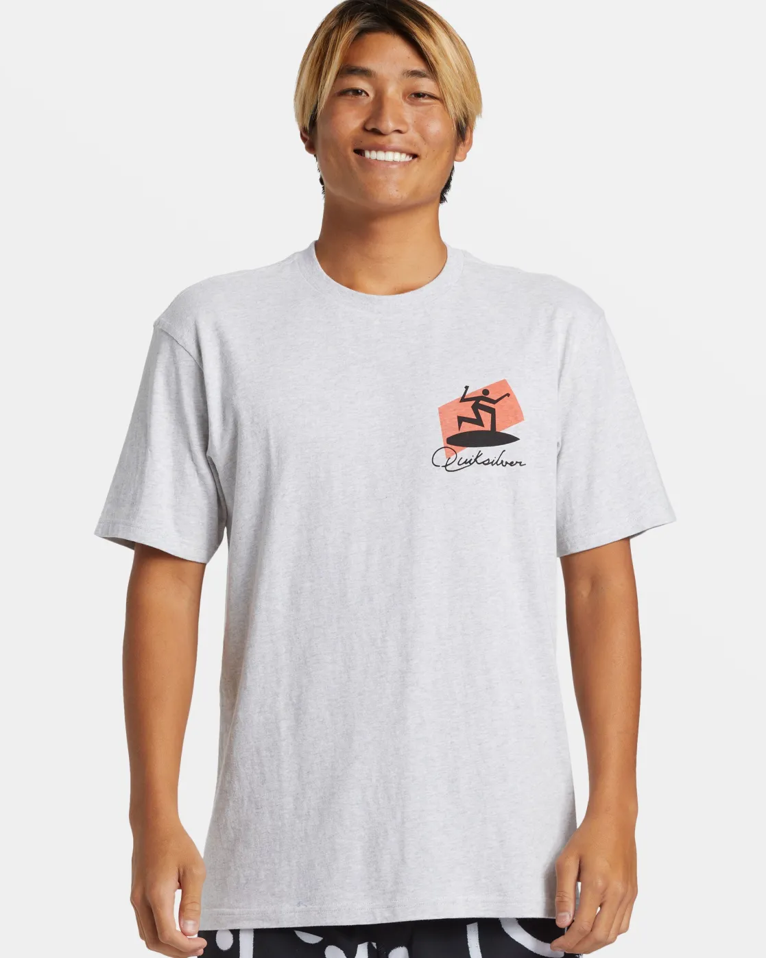 Quiksilver Tees>Surfer T-Shirt SNOWHEATHER