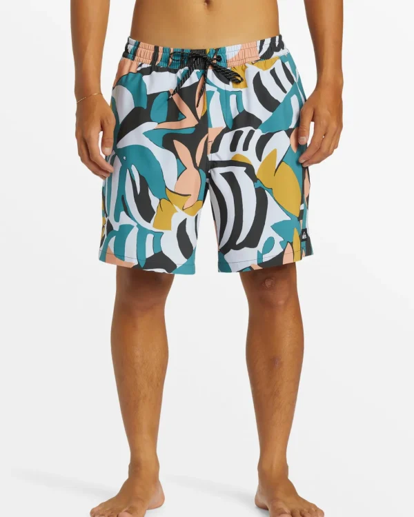 Quiksilver Boardshorts | Boardshorts>Surfsilk Mix 17" Swim Trunks BLACK