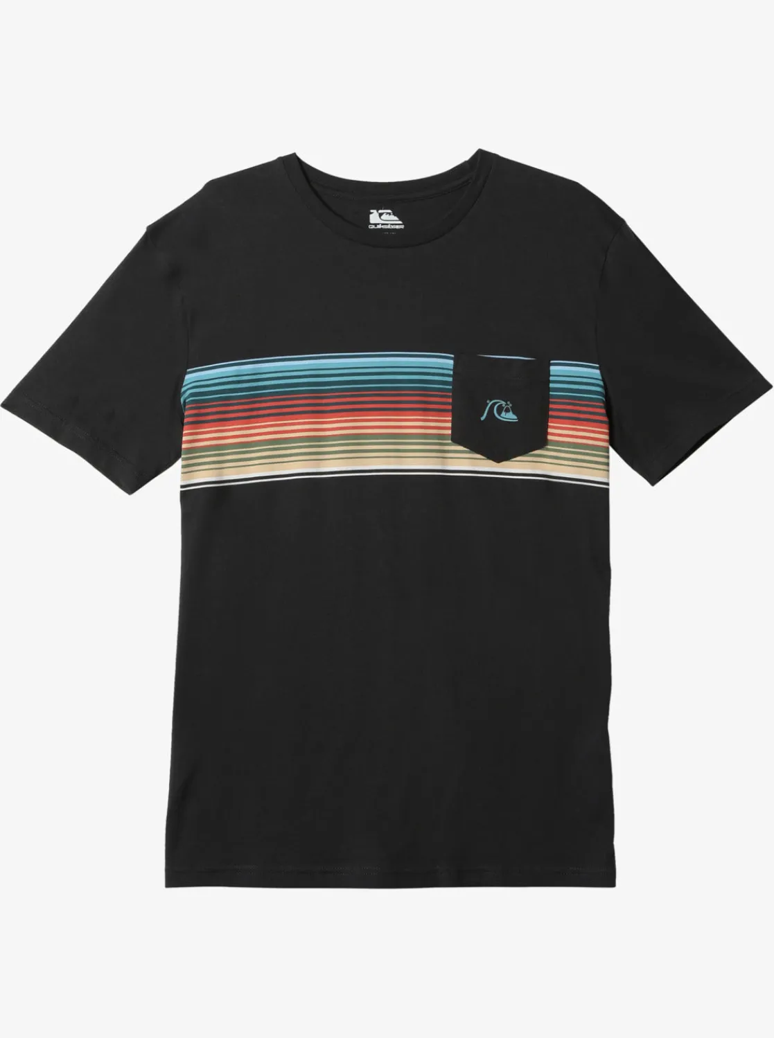 Quiksilver Tees>Swell Vision Stripe Pocket T-Shirt TARMAC
