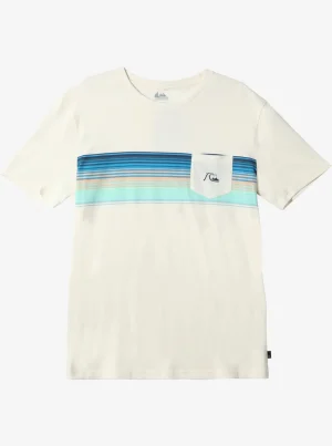 Quiksilver Tees>Swell Vision Stripe Pocket T-Shirt GARDENIA