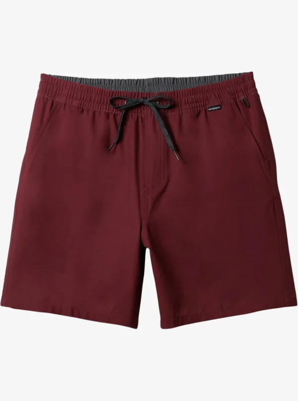 Quiksilver Shorts & Amphibians>Taxer Amphibian 18" Hybrid Shorts WINE