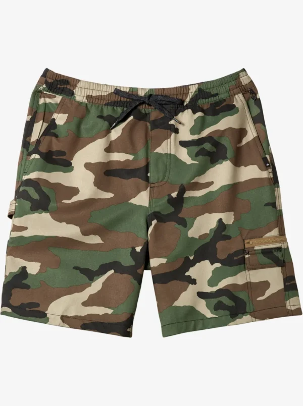 Quiksilver Shorts & Amphibians>Taxer Cargo Amphibian 19" Hybrid Shorts CAMO